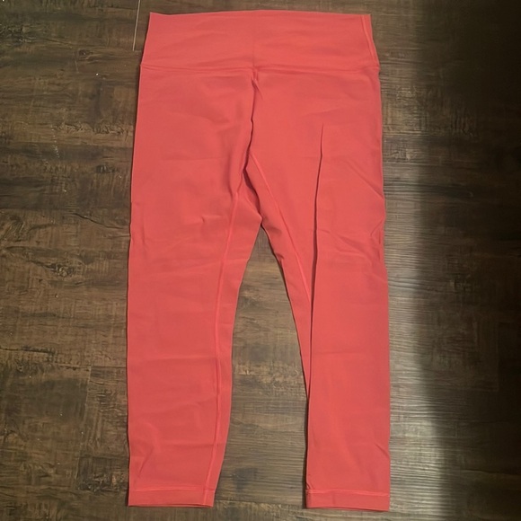 Lululemon Align High Rise Crop Leggings Coral Size 12 - Picture 1 of 5